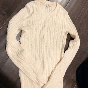 Ivory cable knit sweater